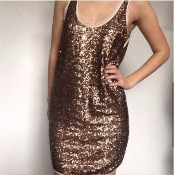 Wilfred Dresses & Skirts - Aritzia Wilfred BARBIZON Mini Sequin Dress in Birch Mix M